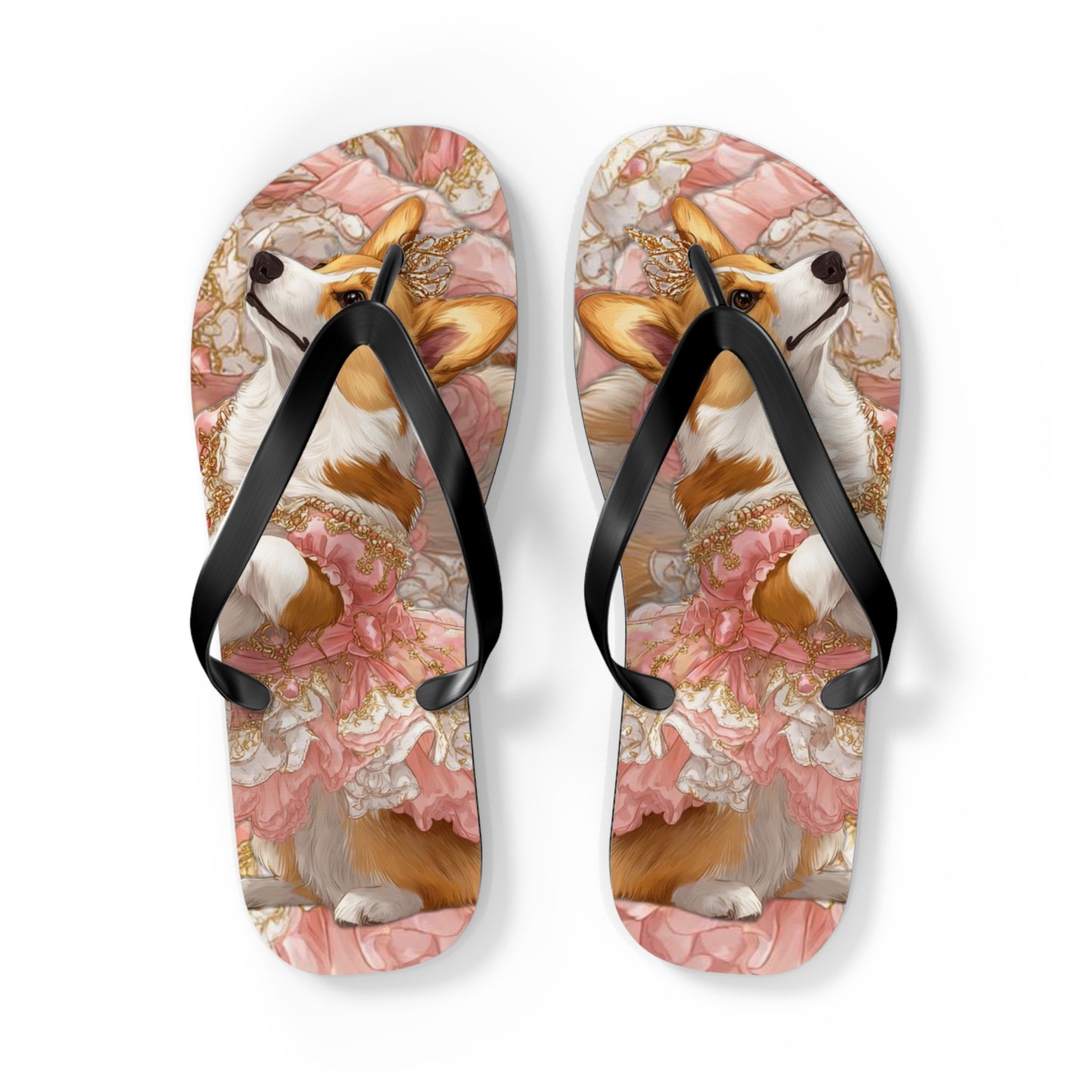 Princess Corgi Flip-Flops