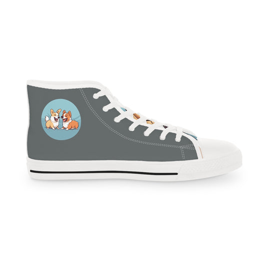 Corgi Couple - Men's High Top Sneakers