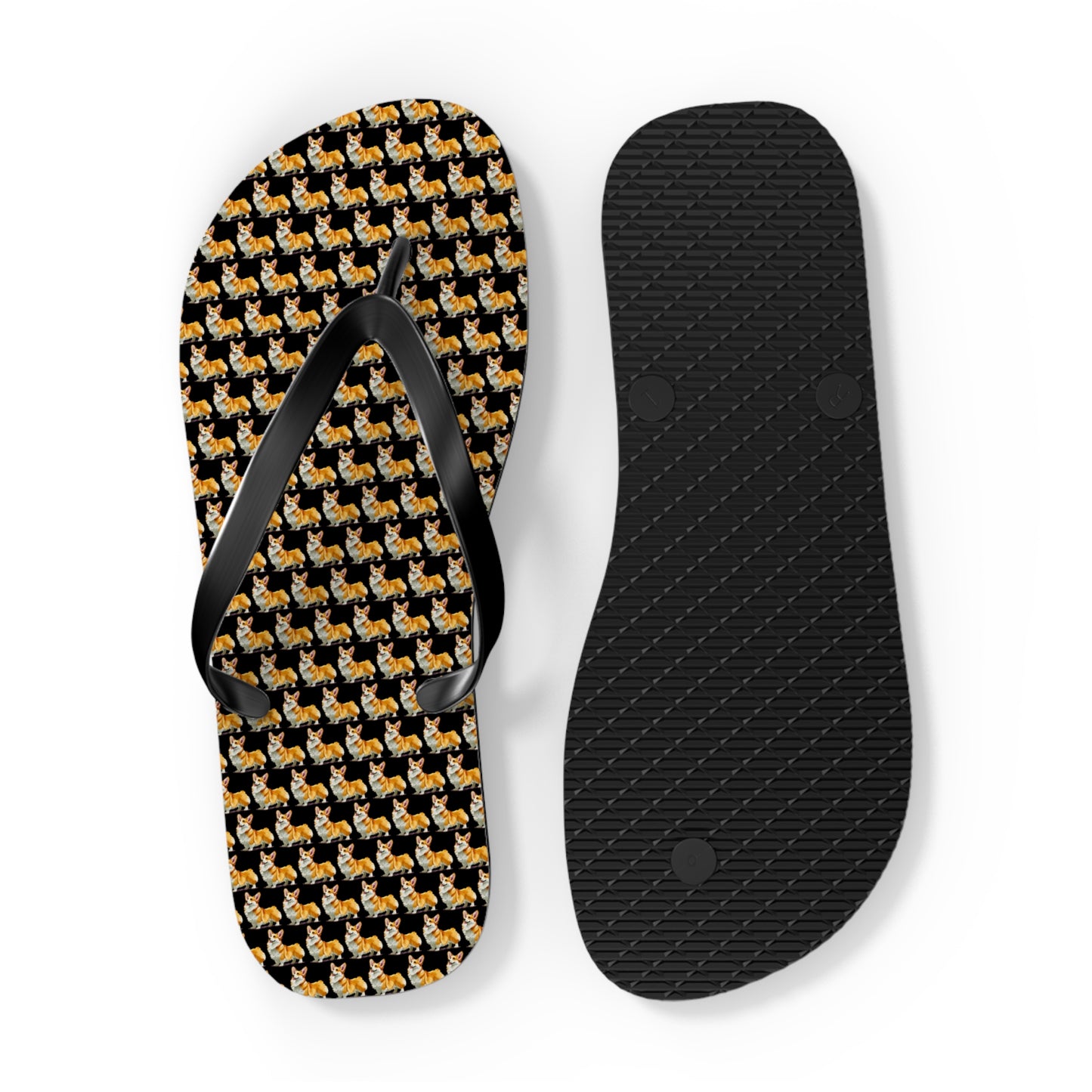 Corgi Mosaic Flip-Flops