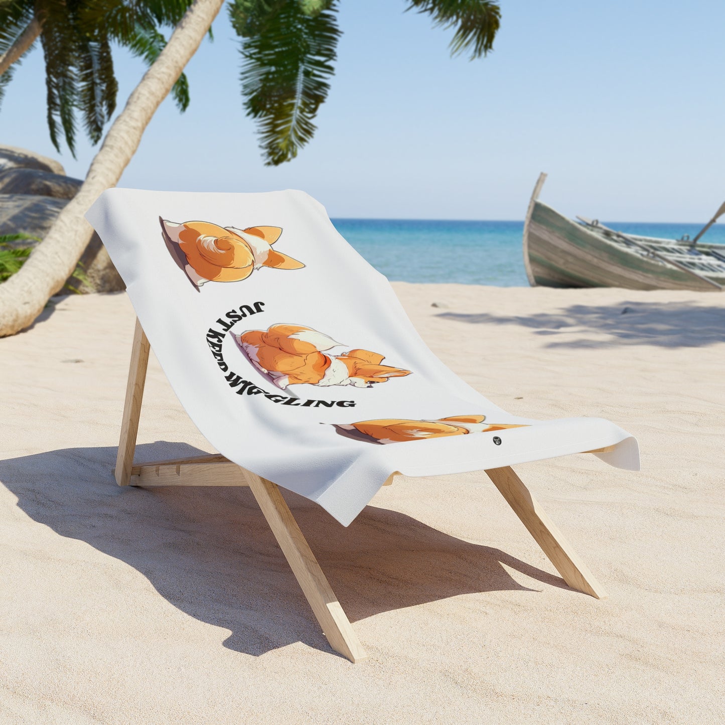 Just Keep Wiggling Beach Towel