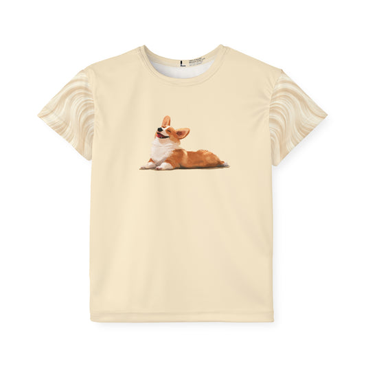 Giddy Sploot Kid's Creamy Champagne Sports Tee