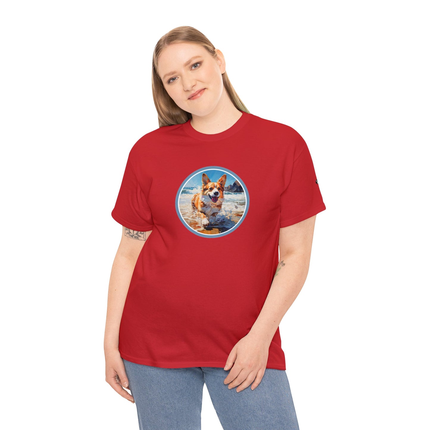 Coastal Corgi - Unisex Heavy Cotton Tee