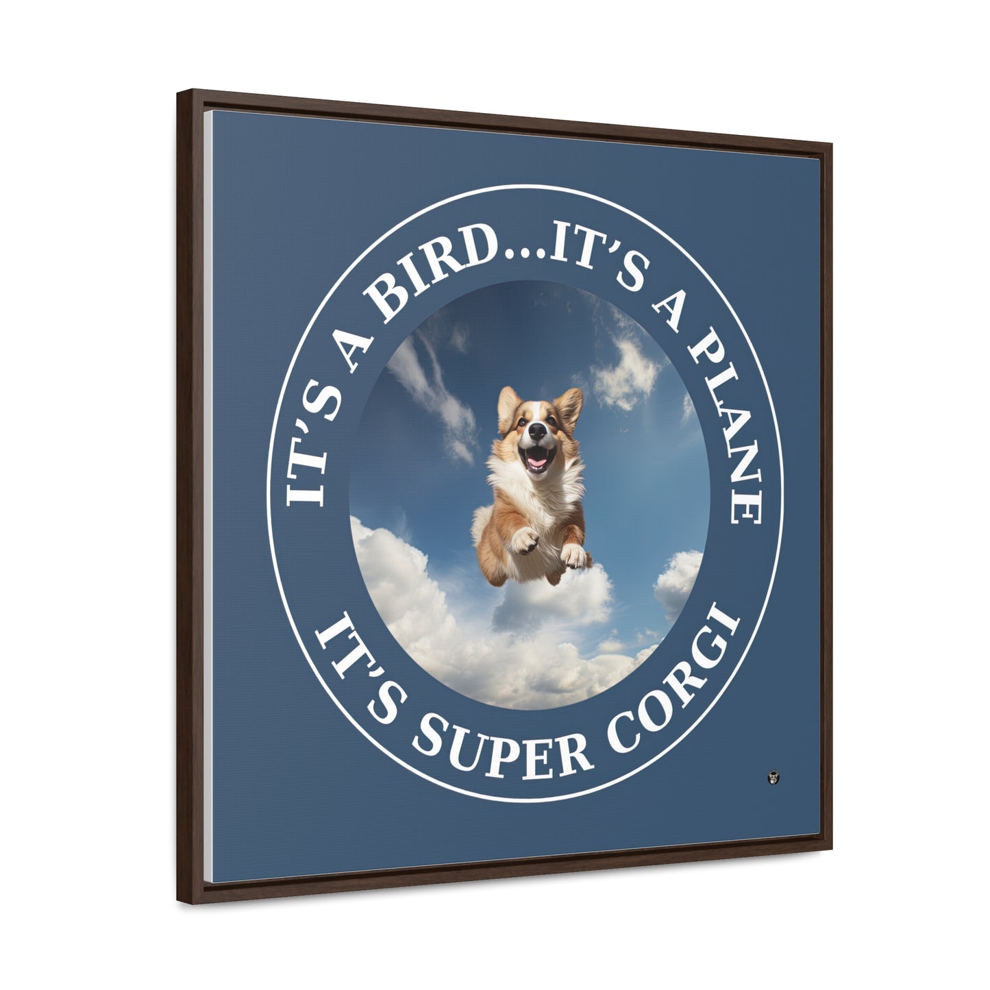 Super Corgi - Framed on Canvas