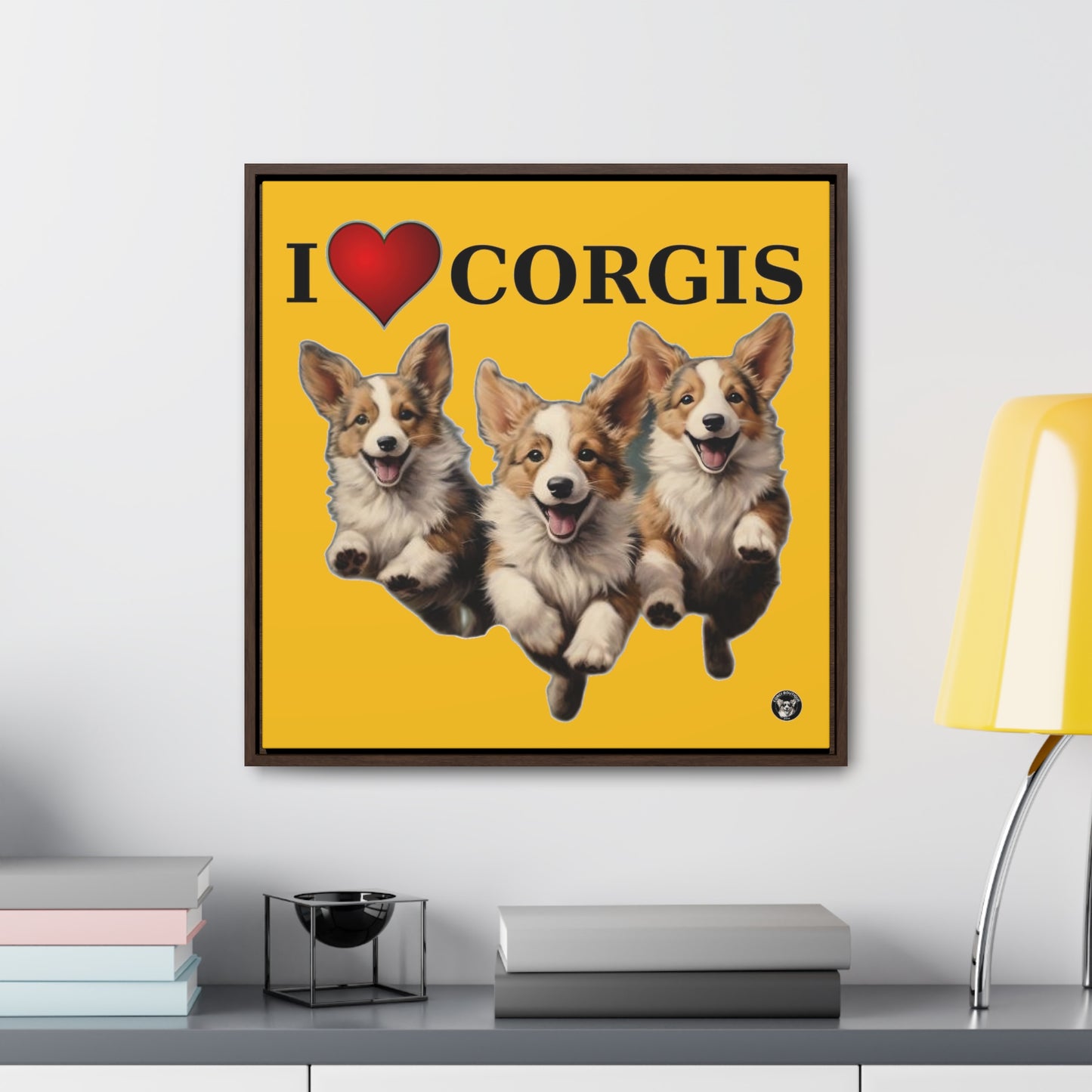 I Heart Corgis - Framed on Canvas
