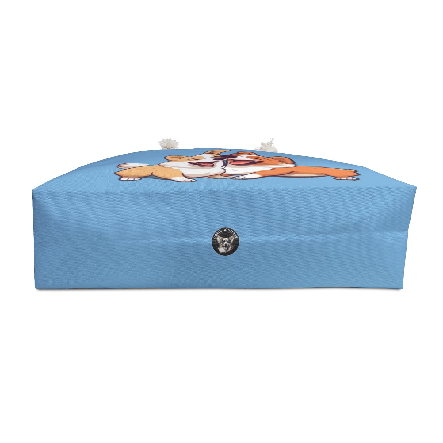 Corgi Best Mates Weekender Beach Bag – Cute Light Blue Travel Tote