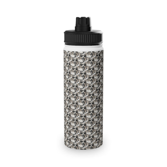 Corgi Cool Mosaic - Water Bottle with Sport Lid