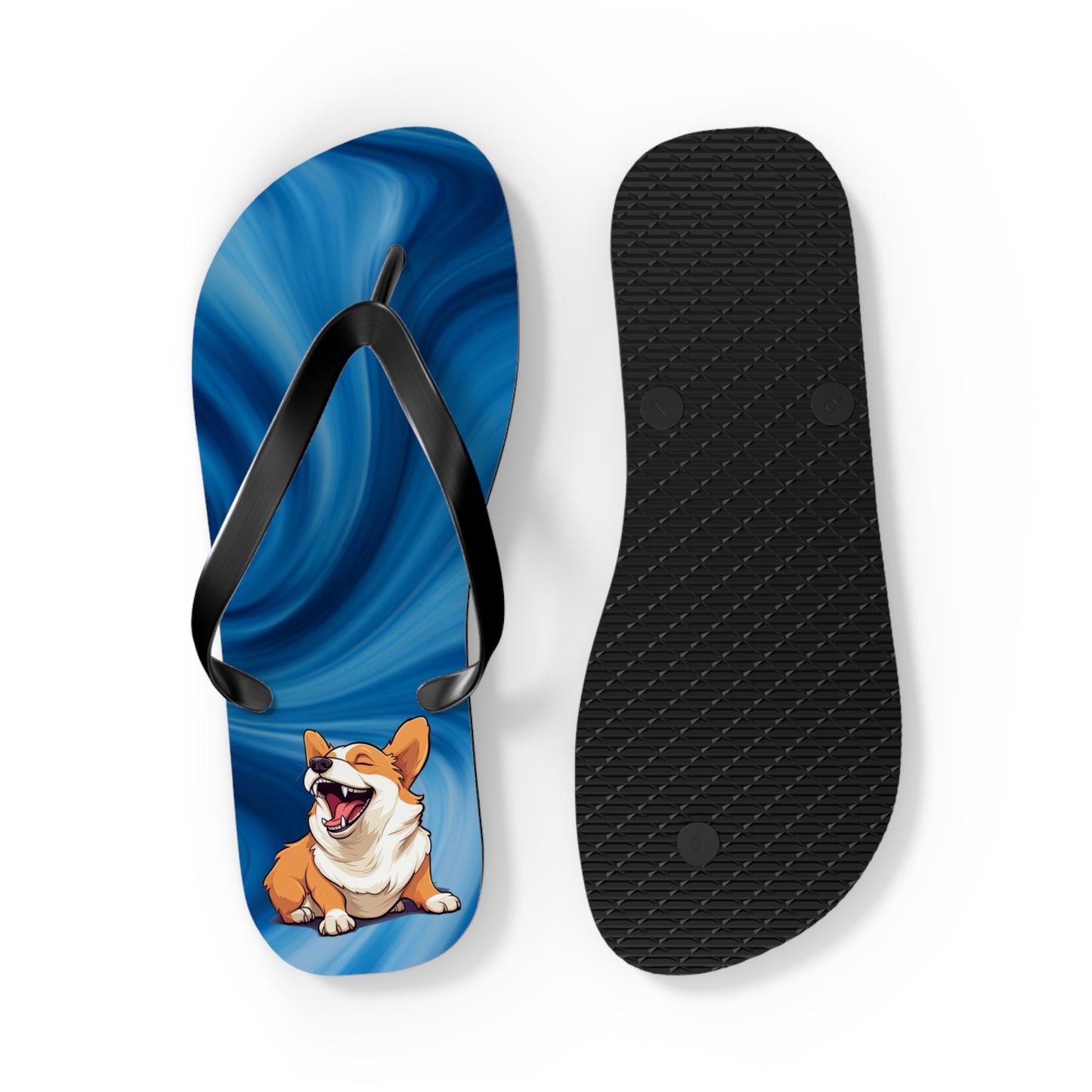 Comical Corgi Flip-Flops