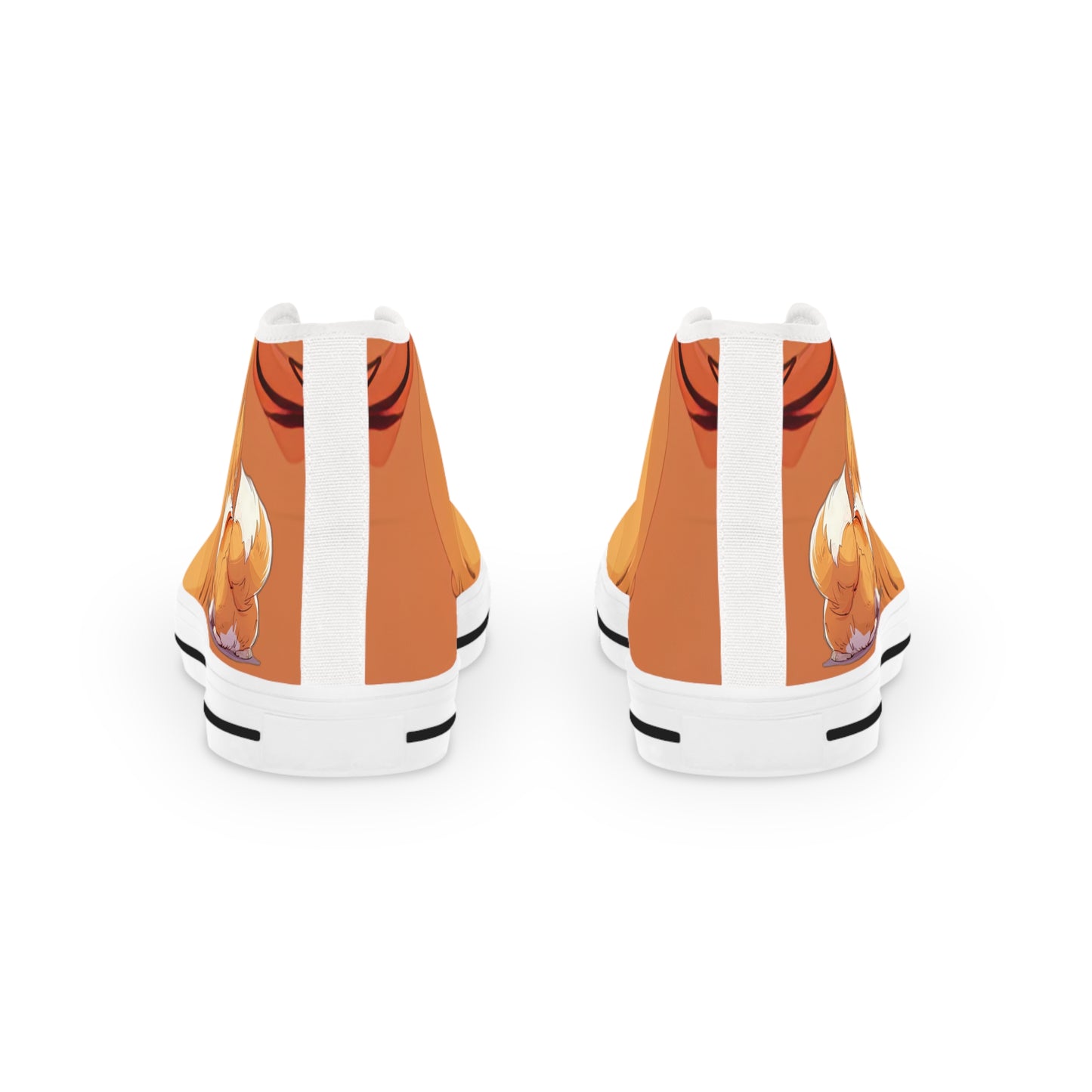 Cutie Patootie Corgi Autumn Orange Men's High Top Casual Canvas Sneakers
