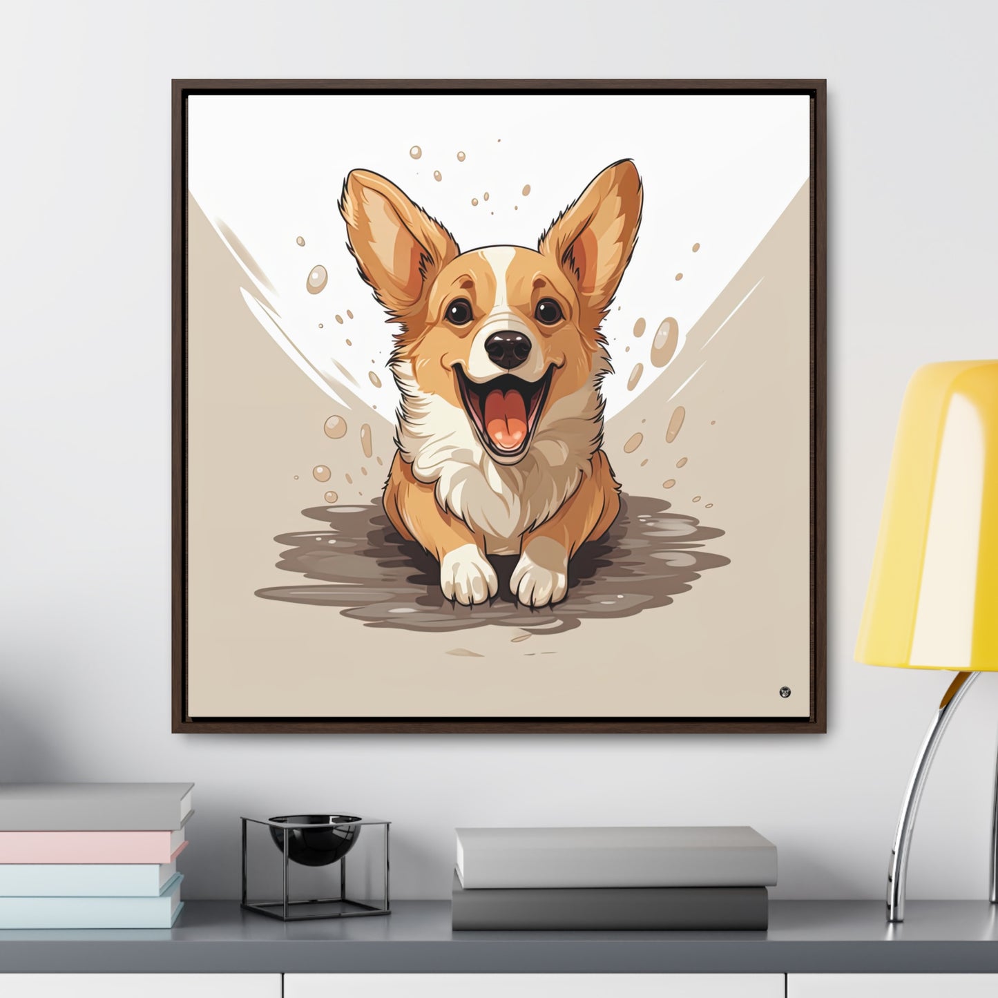 Corgi Cuteness - Framed on Canvas
