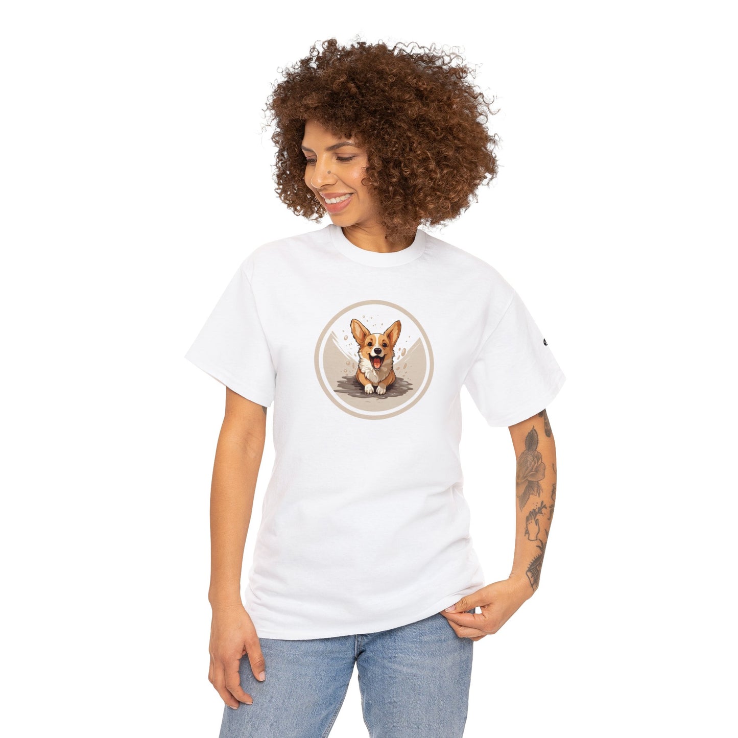 Corgi Cuteness - Unisex Heavy Cotton Tee
