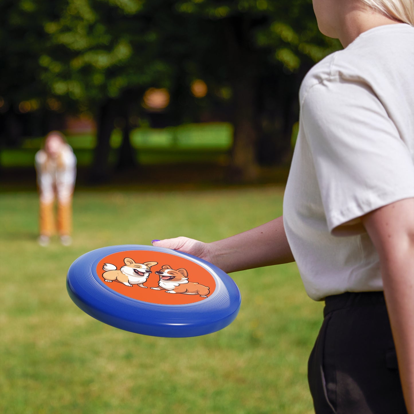 Corgi Couple - Wham-O Frisbee