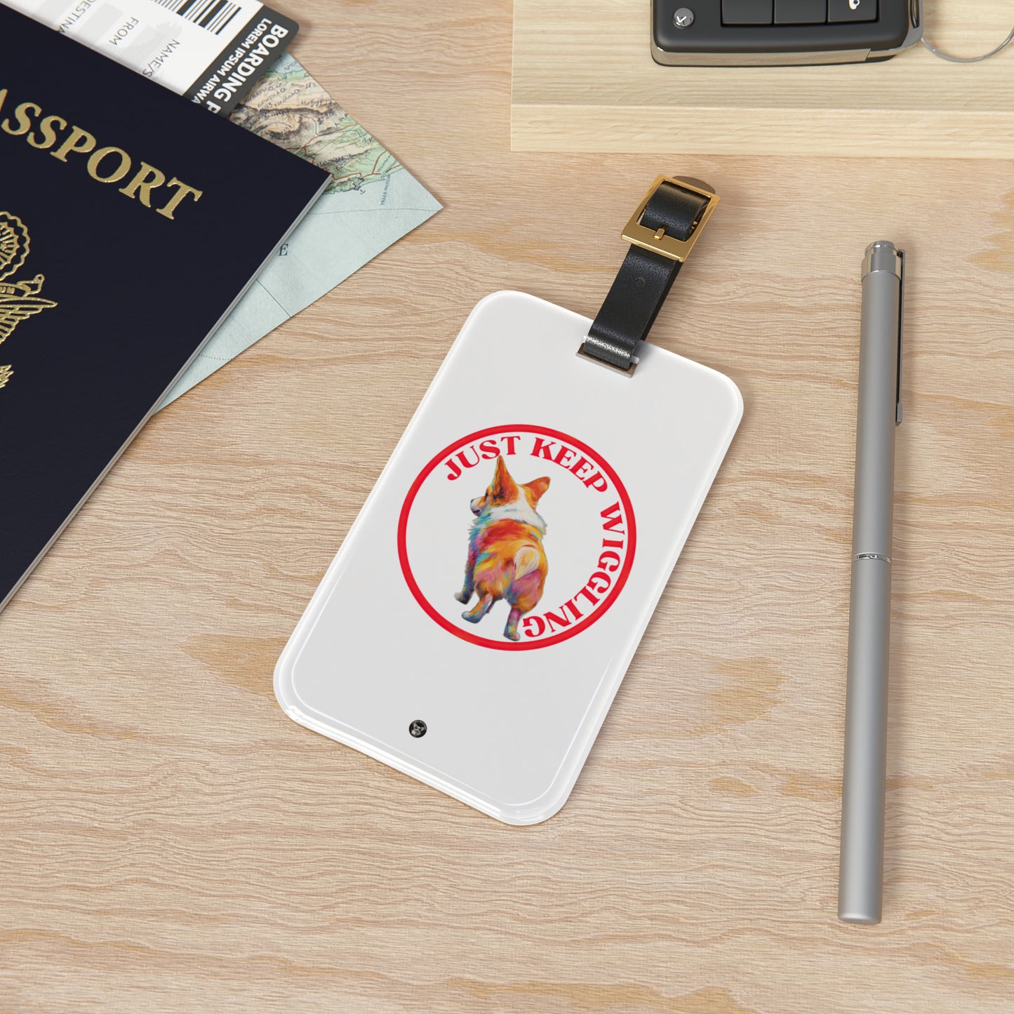 Just Keep Wiggling - Luggage Tag