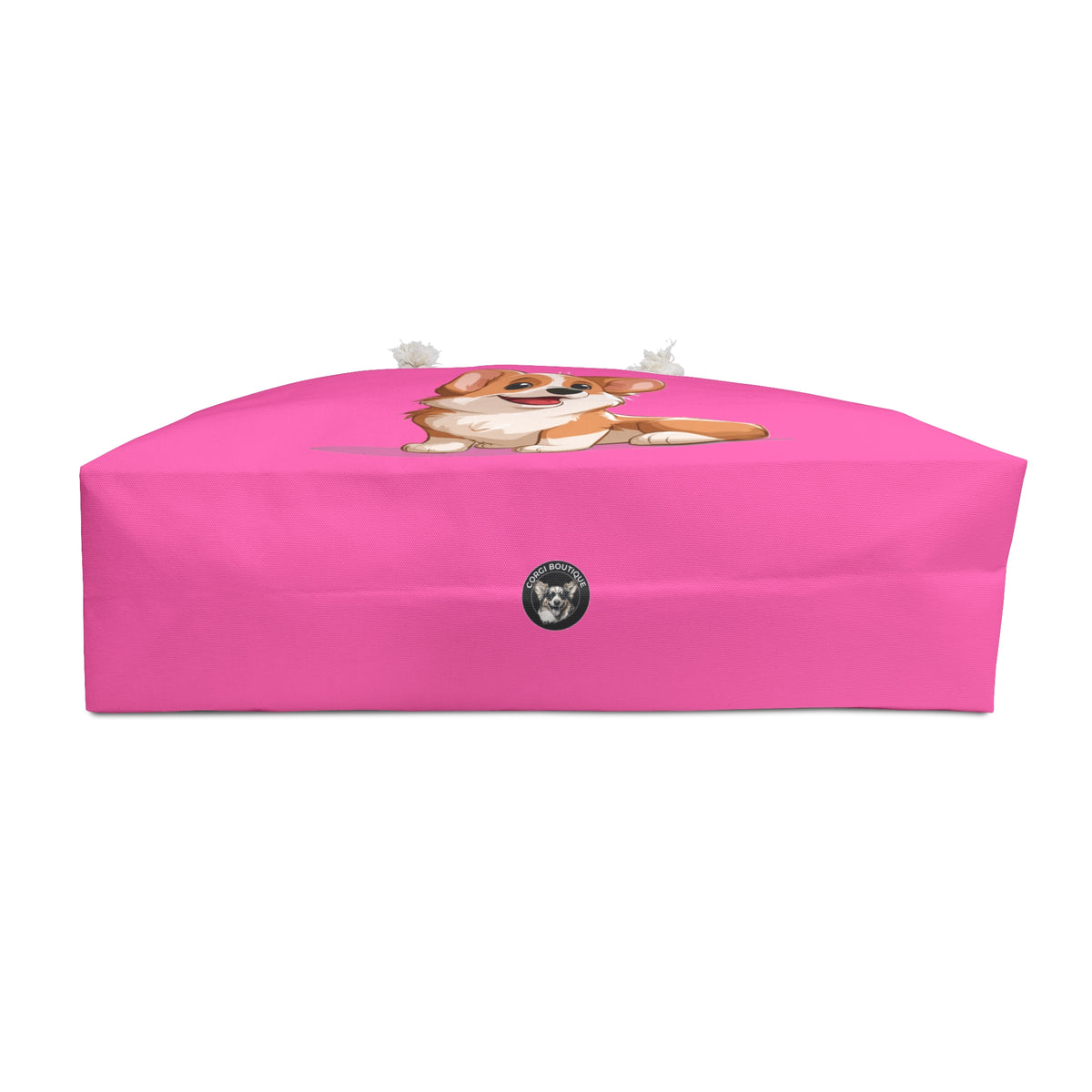 Cute Corgi Puppy Animation Weekender Beach Bag – Pink Corgi Travel Tote