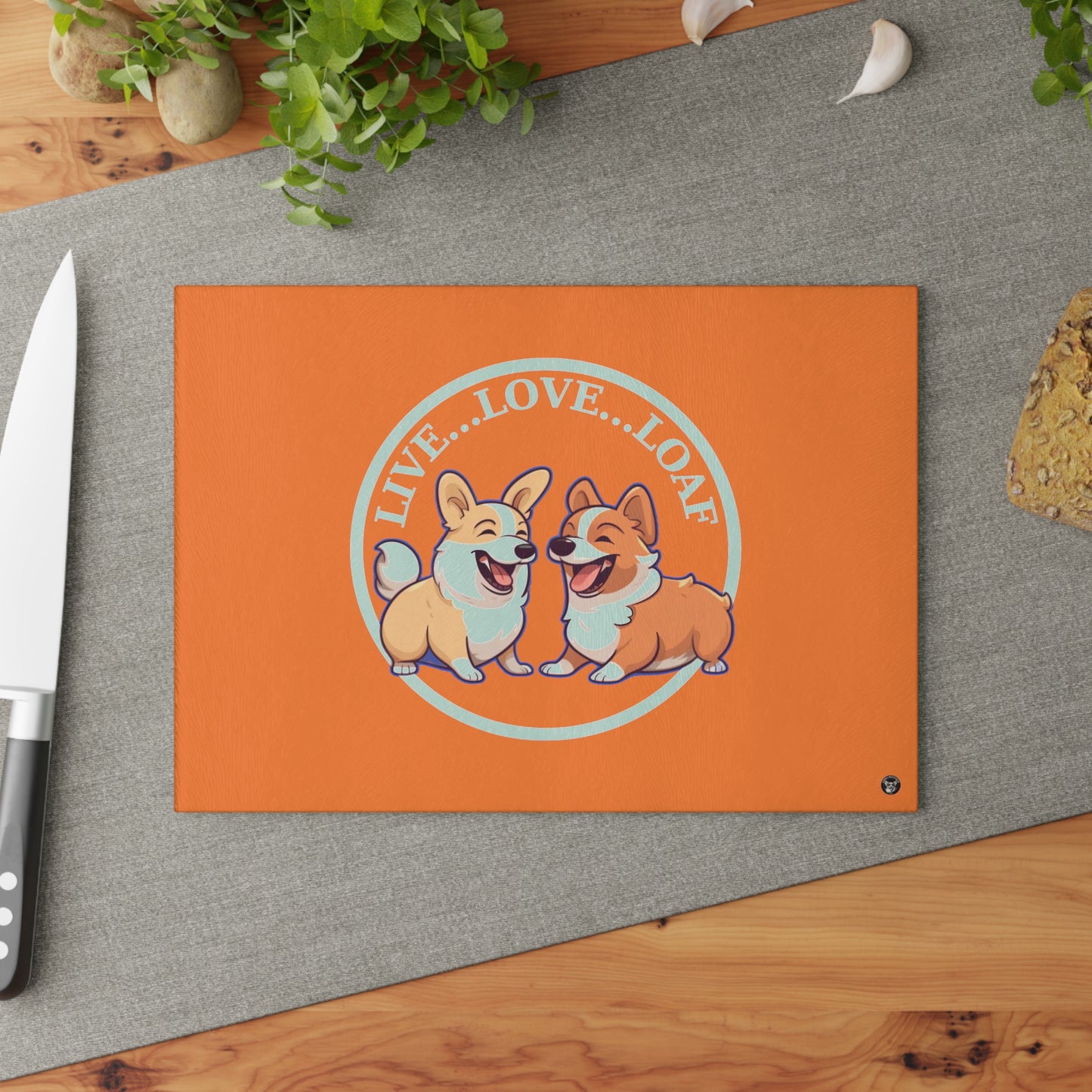 Live...Love...Loaf - Glass Cutting Board