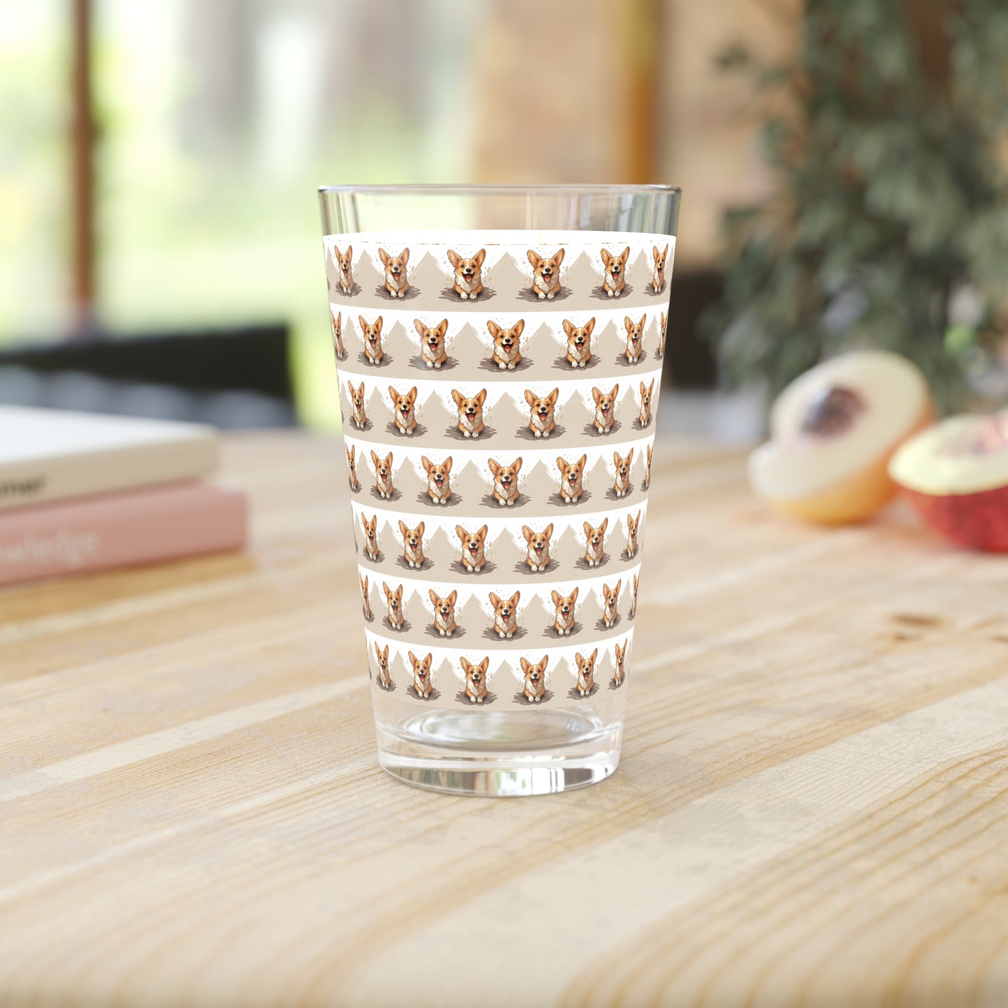 Corgi Cuteness Mosaic - Pint Glass