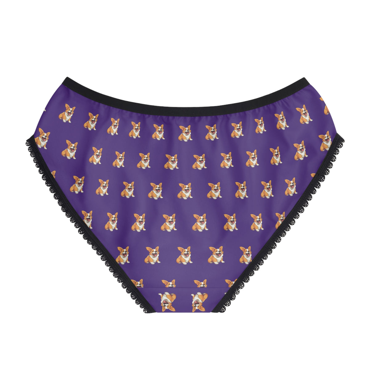 Jolly Jiggling Animated Corgi Panties - Women's Purple Undies