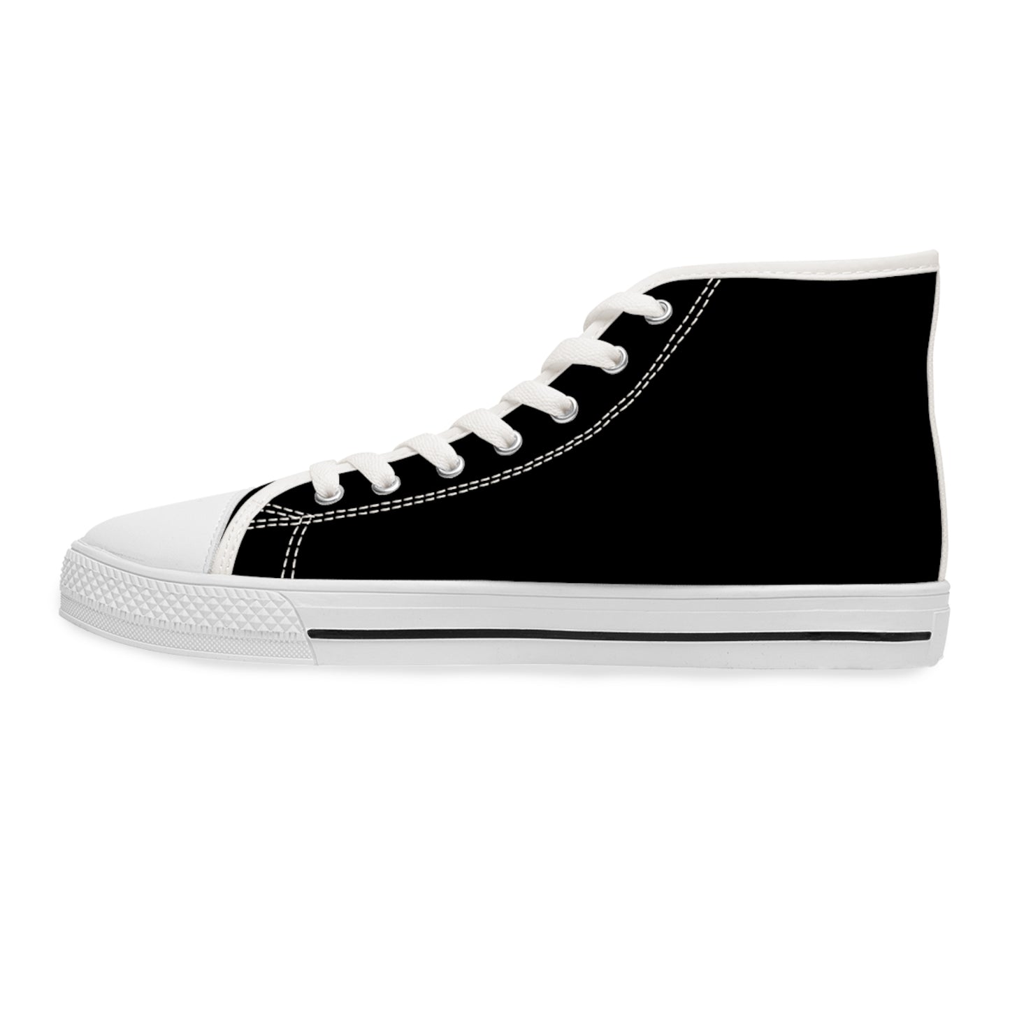 Puppy Dog Eyes Corgi Portrait Women's High Top Casual Black Canvas Sneakers
