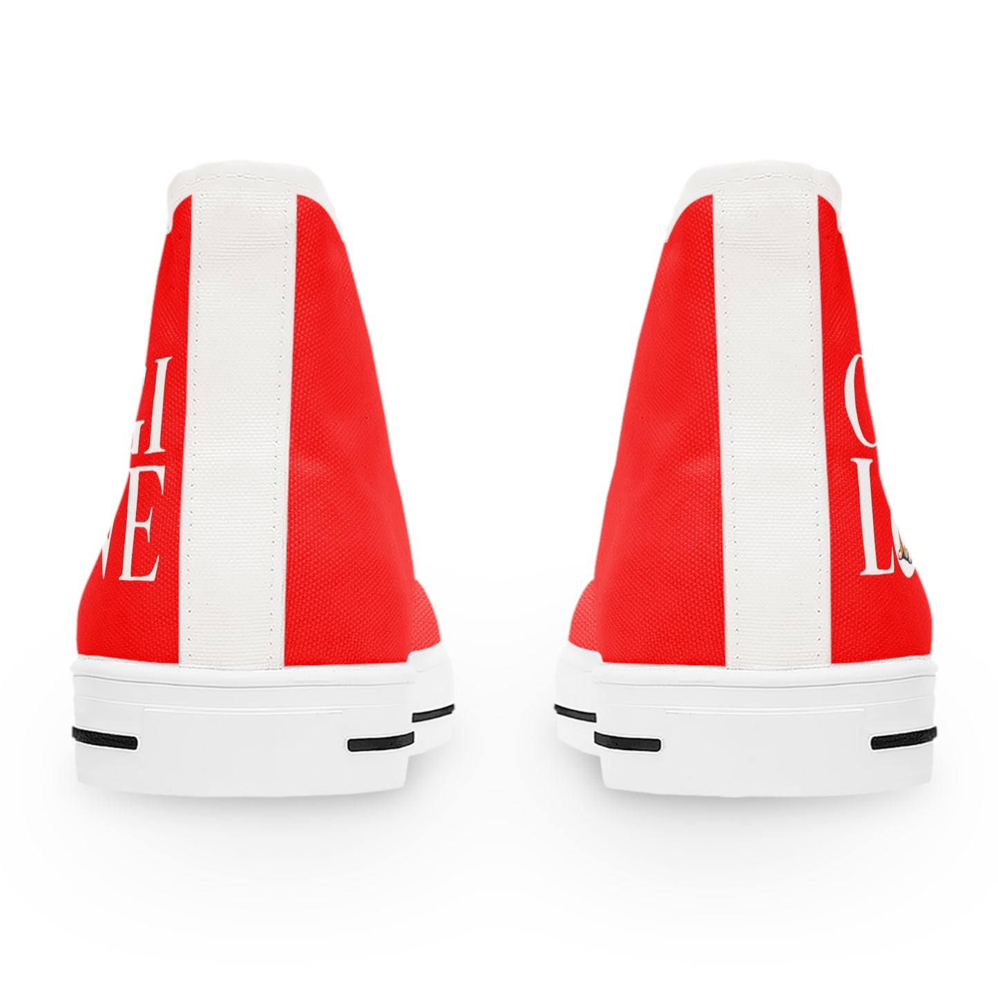 Corgi Love Women's High Top Casual Red Canvas Sneakers