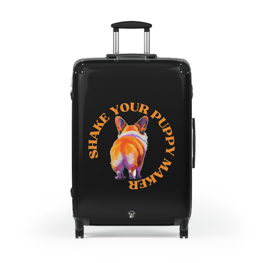Shake Your Puppy Maker Travel Suitcases — Corgi Butt Rolling Luggage