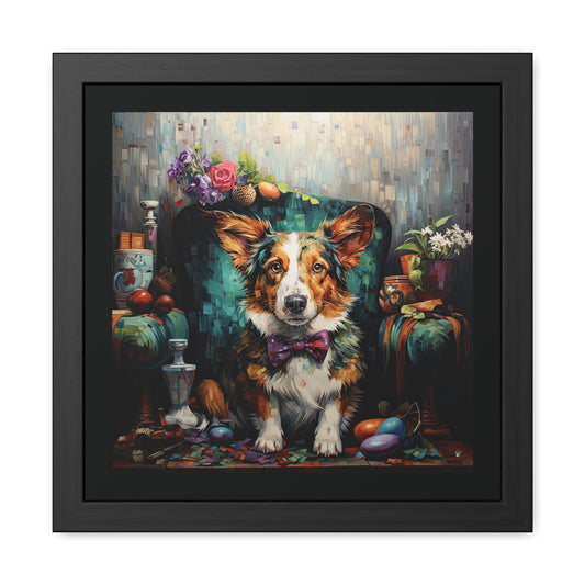 Formal Corgi Framed Print