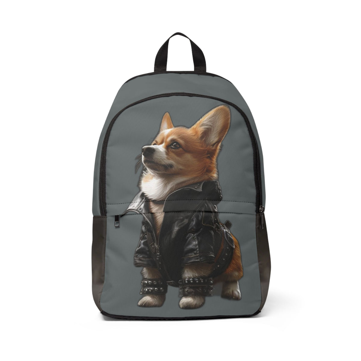 Leader of the Pack Corgi Backpack — Gray Corgi Rucksack