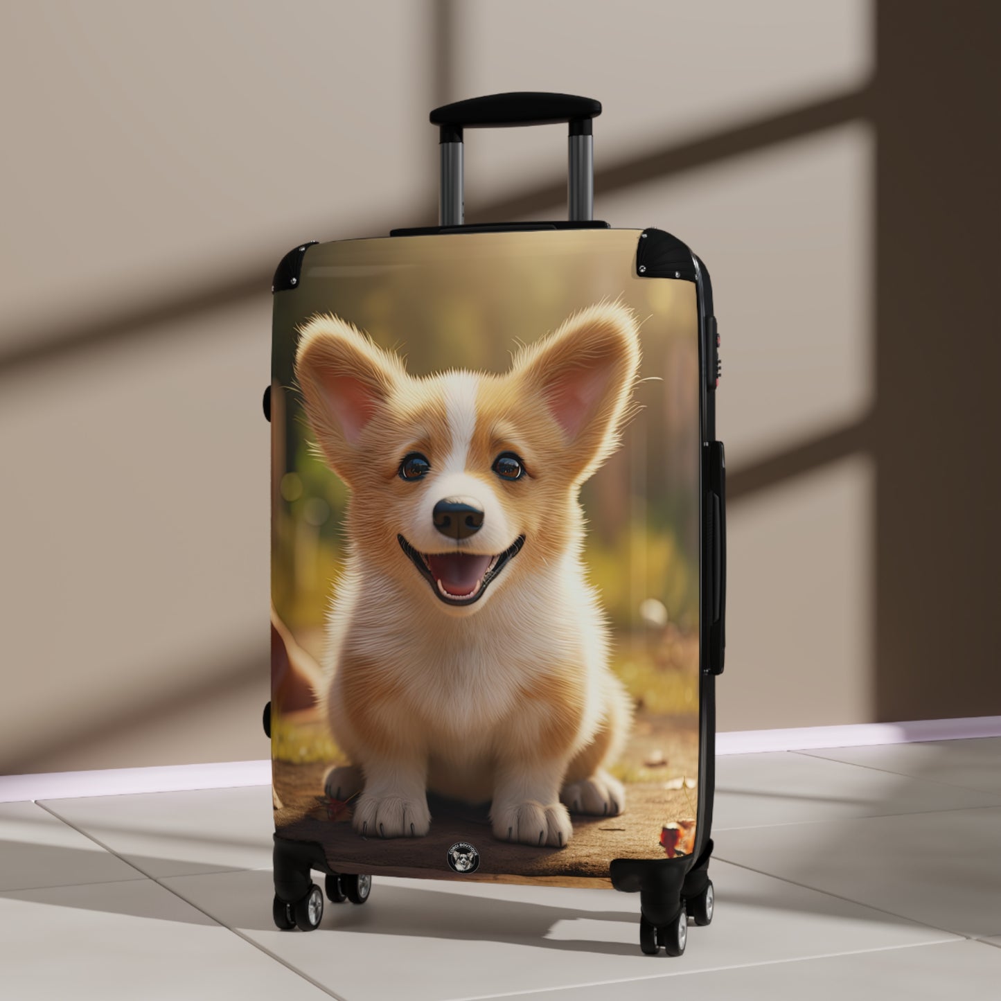 Corgi Puppy Sweetness Suitcases — Cute Rolling Luggage for Corgi Lovers