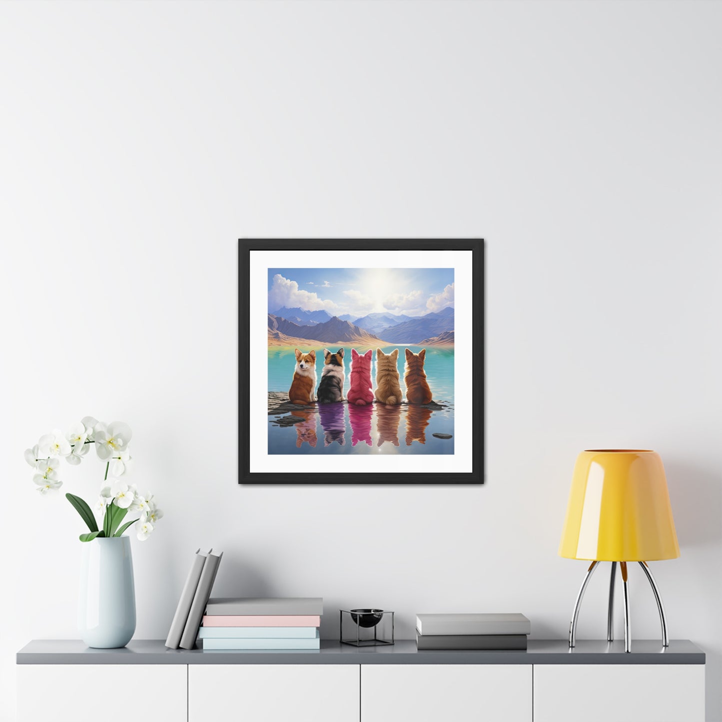 Corgi Lake - Framed Print