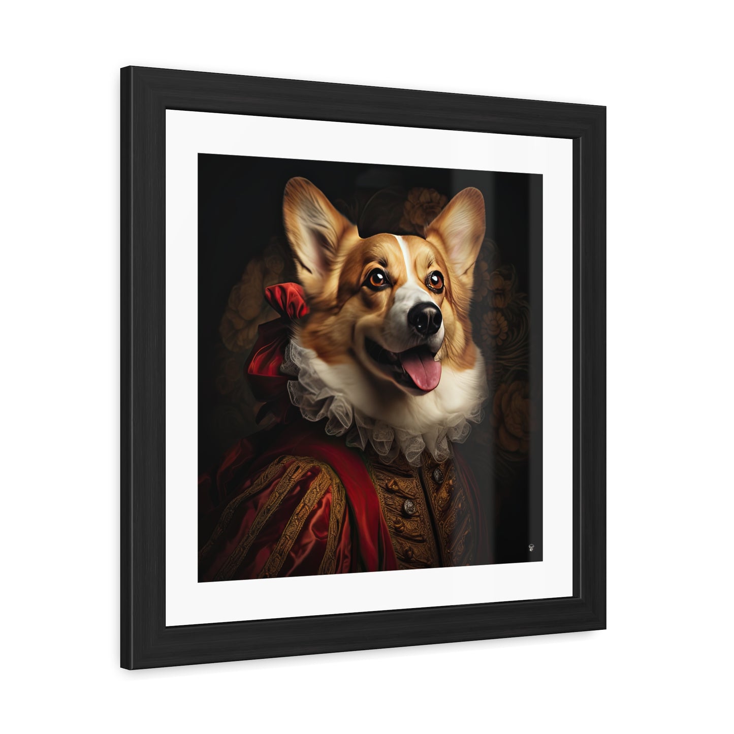 Gravure encadrée Corgi Renaissance
