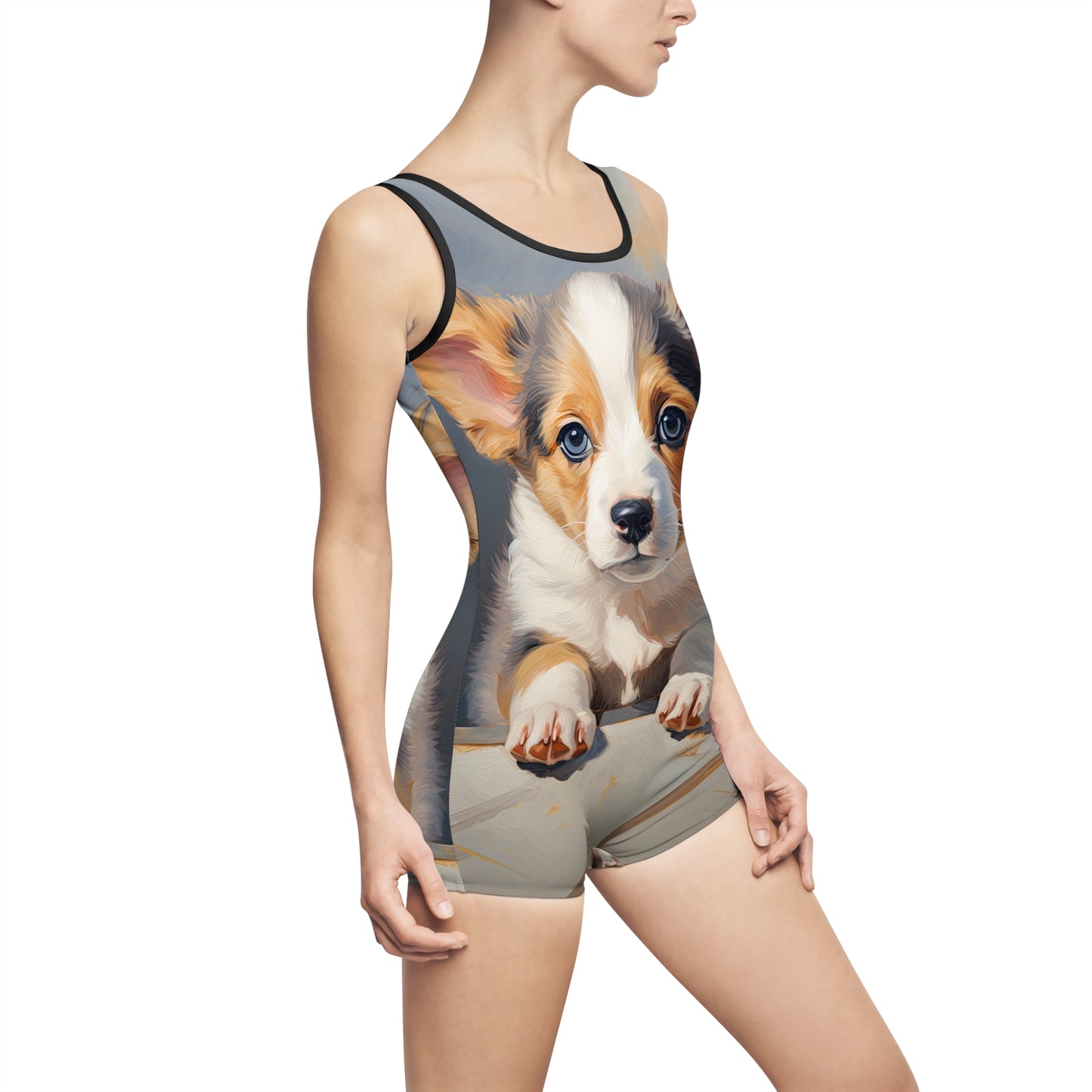 Puppy Portrait Vintage One-Piece