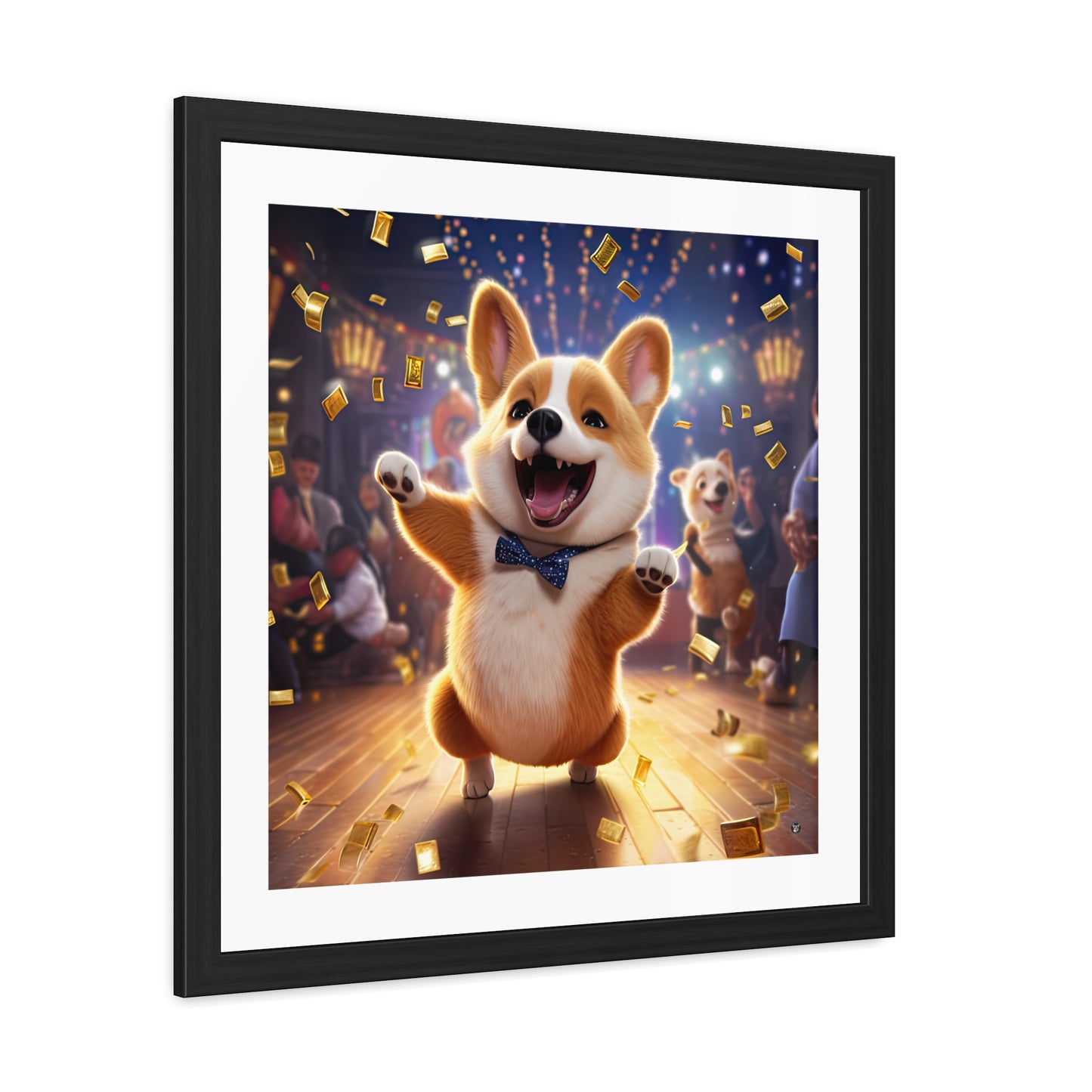 Impression encadrée Chiot de fête