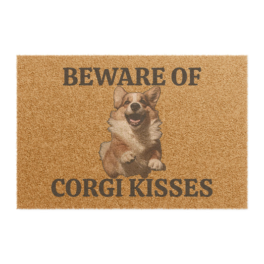 Beware of Corgi Kisses - Doormat