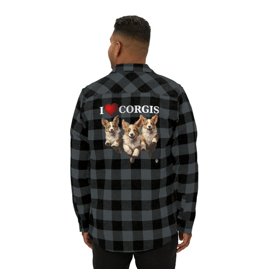 I Heart Corgis - Flannel Shirt