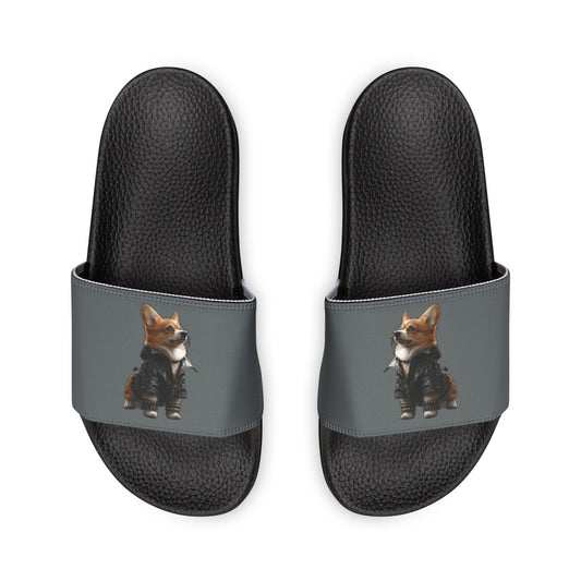 Leader of the Pack Women's Casual Gray Slide Sandals - Pool & Beach Slides