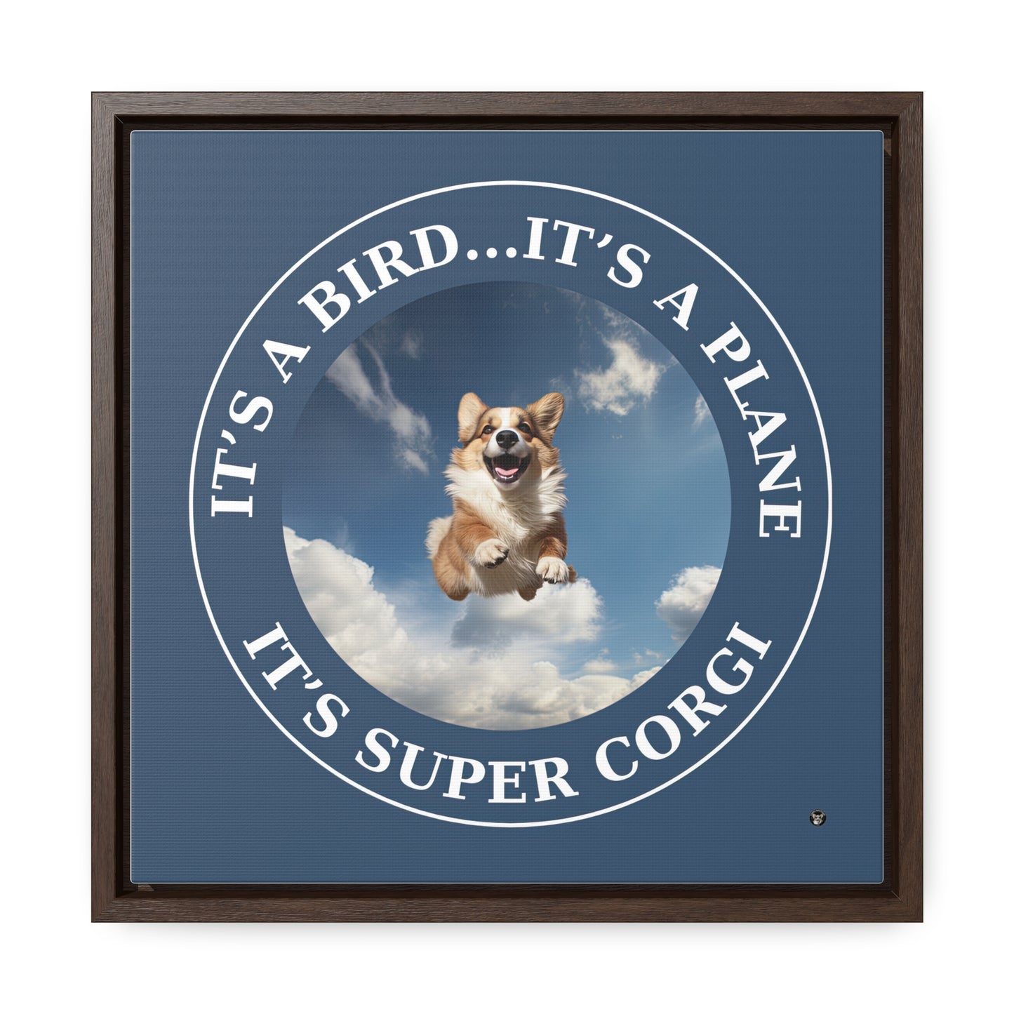 Super Corgi - Framed on Canvas
