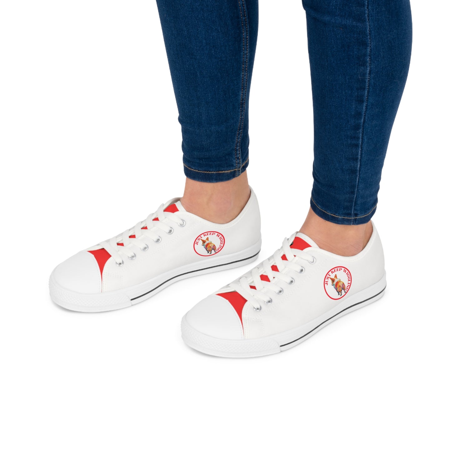 Just Keep Wiggling - Women's Low Top Sneakers