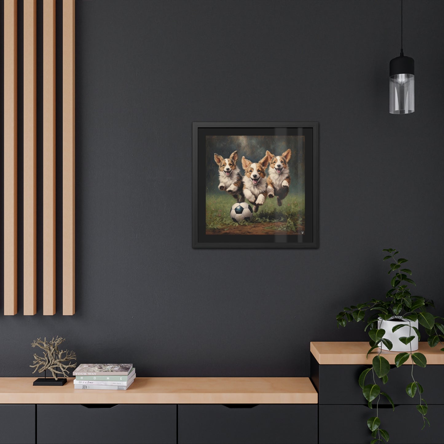 Impression encadrée Corgi Pitch