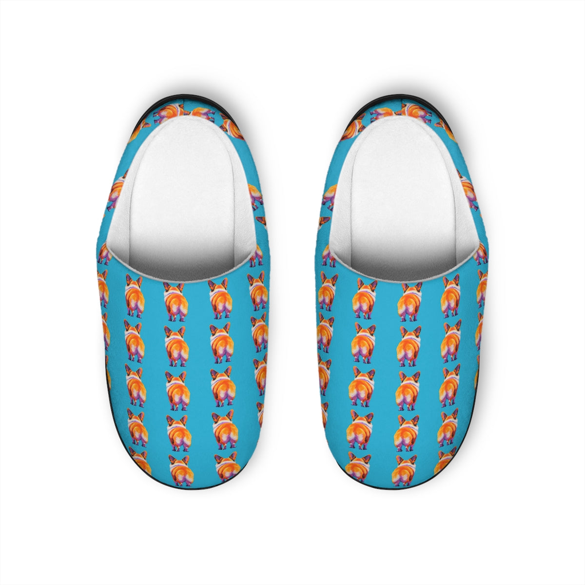 Corgi Butt Stripes Artistic Portrait Women's Slippers