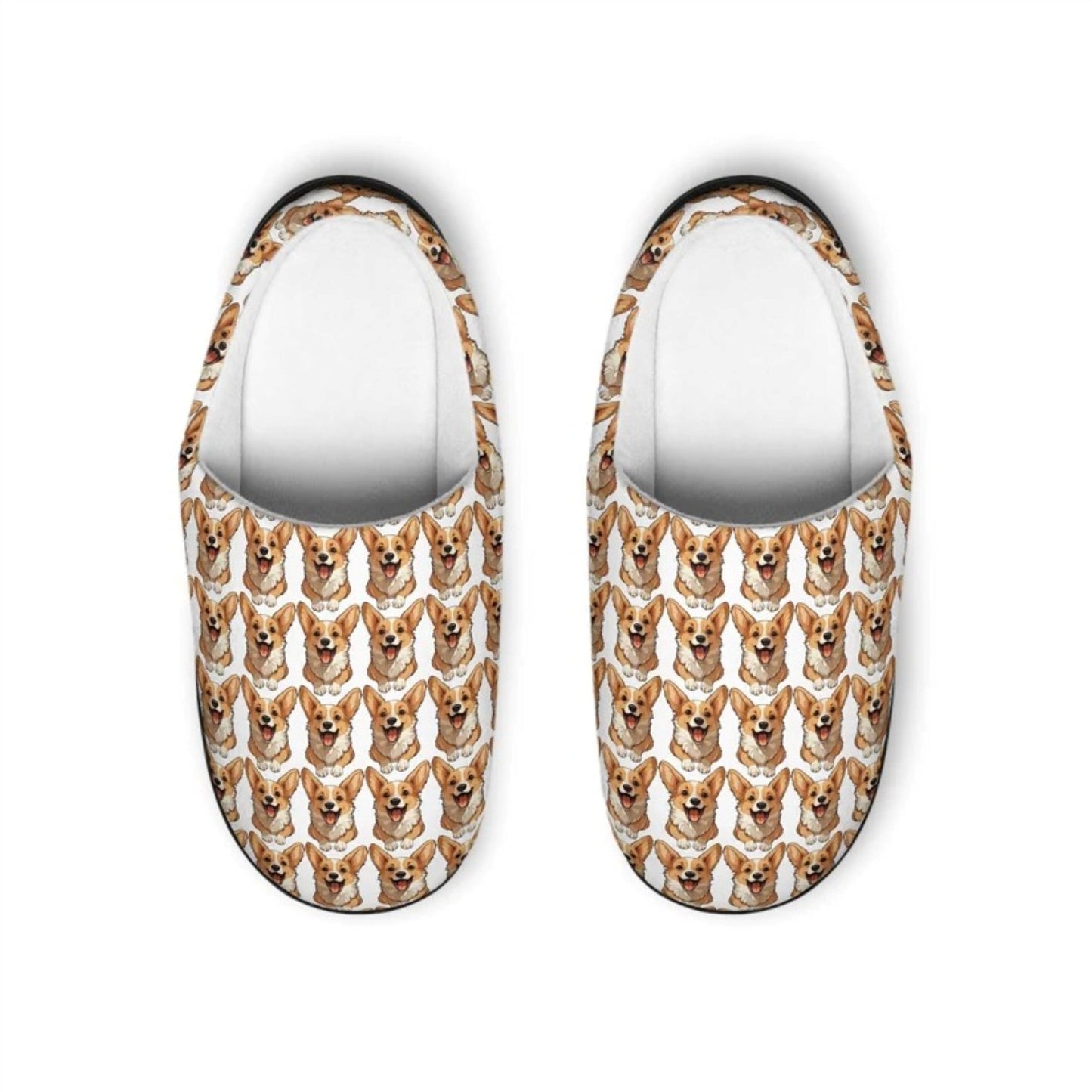 Corgi Cuteness Mosaic Men's Slippers