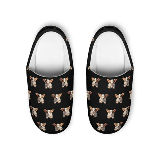 Puppy Portrait Men's Slippers