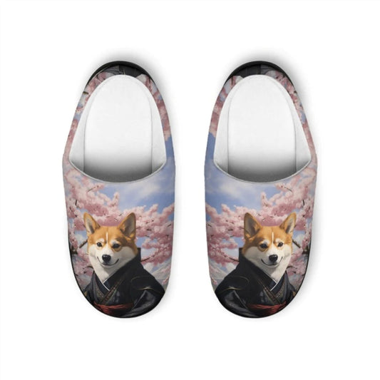 Samurai Corgi Men's Slippers