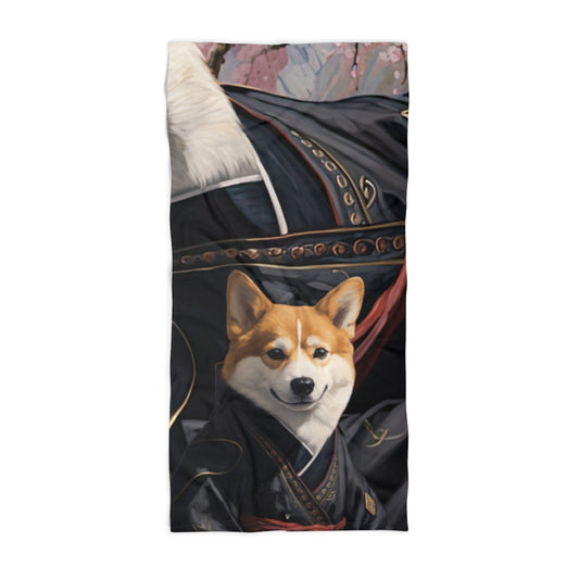 Samurai Corgi Beach Towel